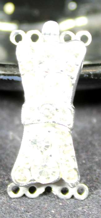 costume jewelry - diamante bow-tie pendant