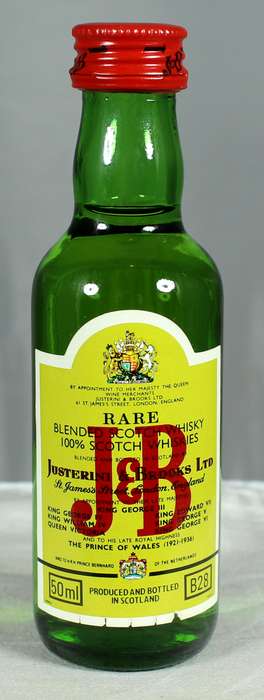 Mini liquor bottle - J&B whisky