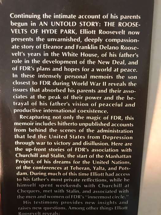 The Roosevelts in the White House: A Rendezvous with Destiny - Elliott Roosevelt & James Brough