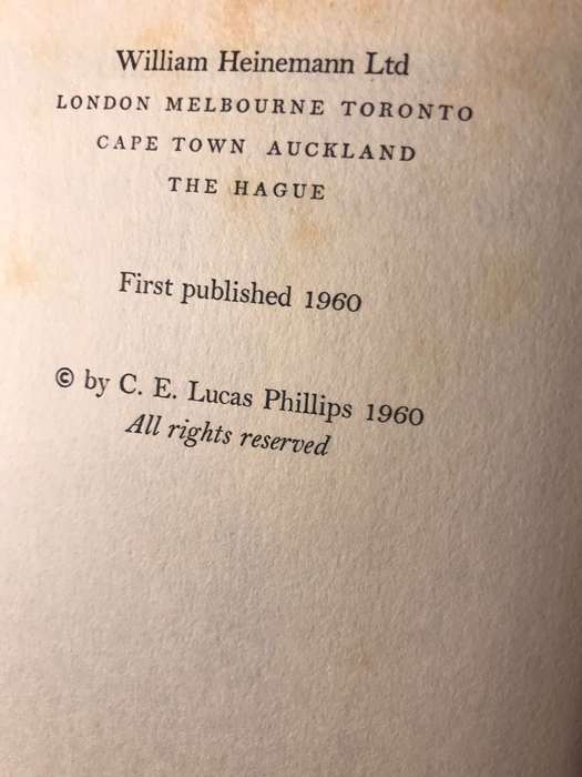 The Spanish Pimpernel - CE Lucas Phillips (1960 1st Edition Hardcover)