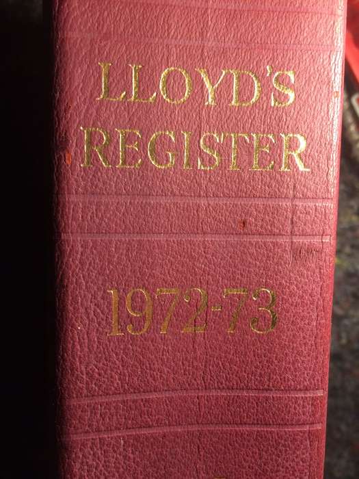 Lloyd's Register of Shipping 1972-73: Register of Ships - 2 Vols (A-L & M-Z) RARE & LEATHER BOUND