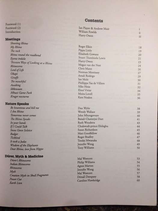 For Rhino in a Shrinking World: An International Anthology (2013 1st Edition)