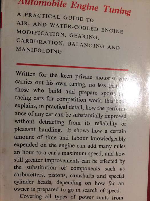 AUTOMOBILE ENGINE TUNING: High Performance and How to Obtain It - PE IRVING