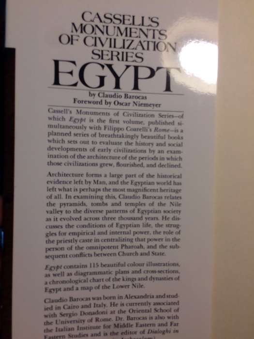 Monuments of Civilization: Egypt - Claudio Barocas (1973 1st Edition Large Format Hardcover)