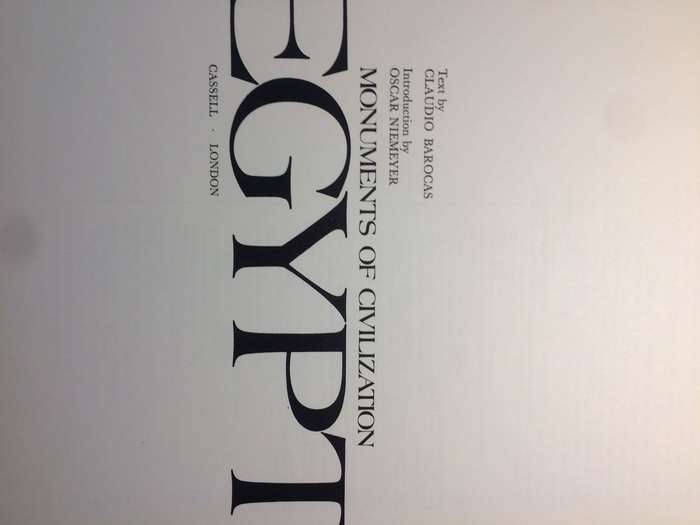 Monuments of Civilization: Egypt - Claudio Barocas (1973 1st Edition Large Format Hardcover)