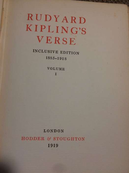 Rudyard Kipling's Verse: Inclusive Edition 1885 - 1918 Volumes 1 & 2