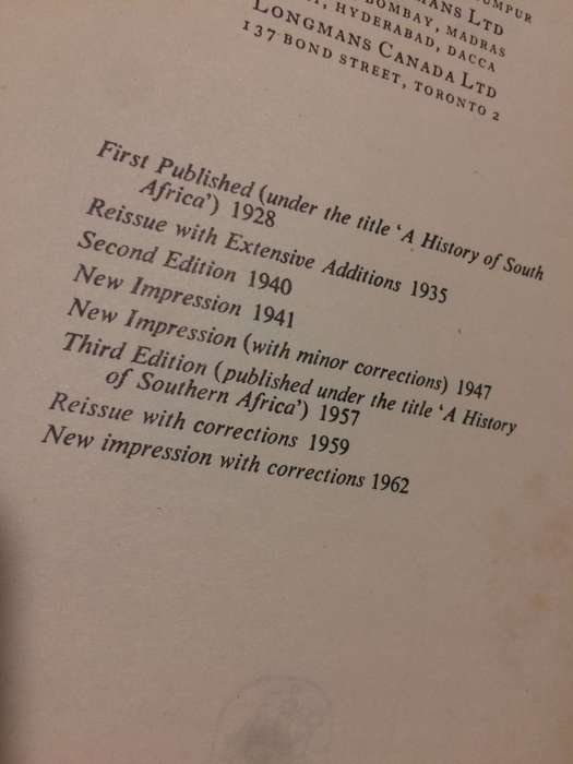 A History of South Africa - Eric A. Walker (1962 Hardcover)