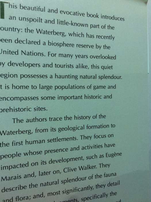 The Waterberg: The Natural Splendours and the People - William Taylor (2003 1st Edition)