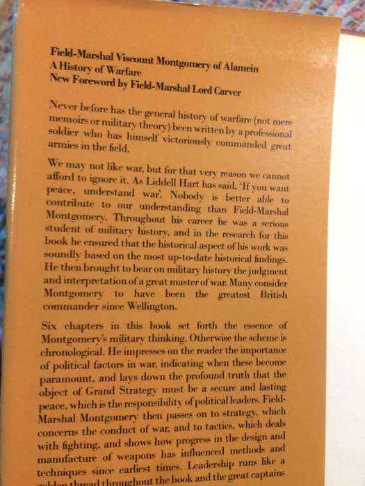 A History of Warfare - Montgomery of Alamein (1982 1st Edition Hardcover)