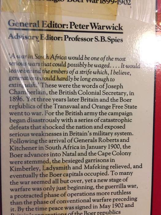 The South African War: The Anglo-Boer War 1899 - 1902 | Peter Warwick (1980 1st Edition Hardcover)