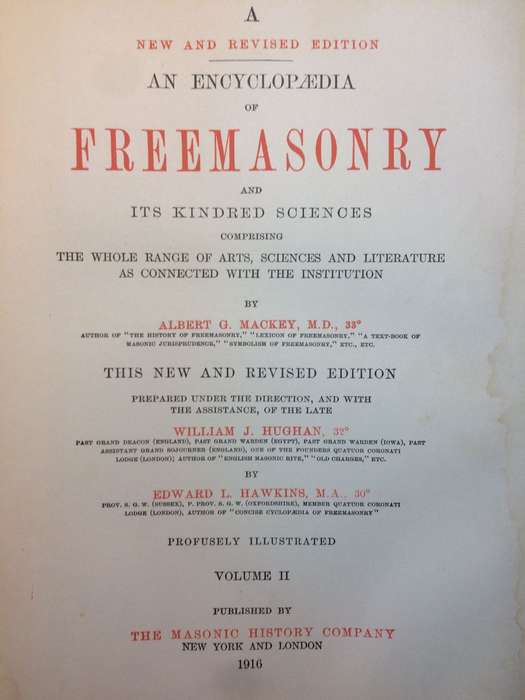 Encyclopaedia of Freemasonry and Its Kindred Sciences - Albert Mackey (1916 Large Hardcover)