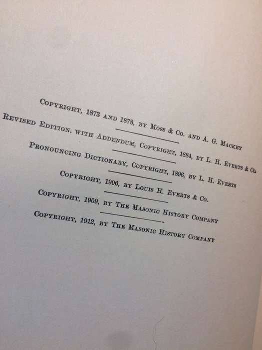 Encyclopaedia of Freemasonry and Its Kindred Sciences - Albert Mackey (1916 Large Hardcover)