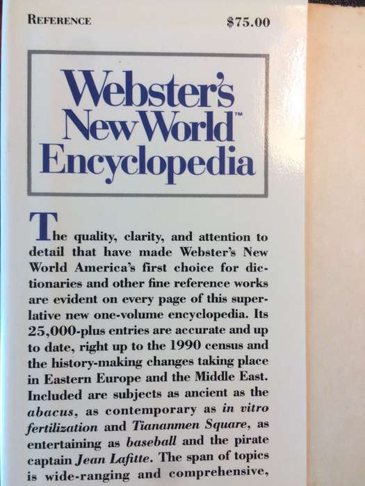 Webster`s New World Encyclopedia