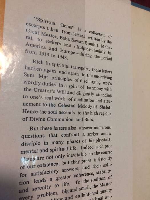 Spiritual Gems - Huzur Maharaj Sawan Singh (1976 Hardcover EX)