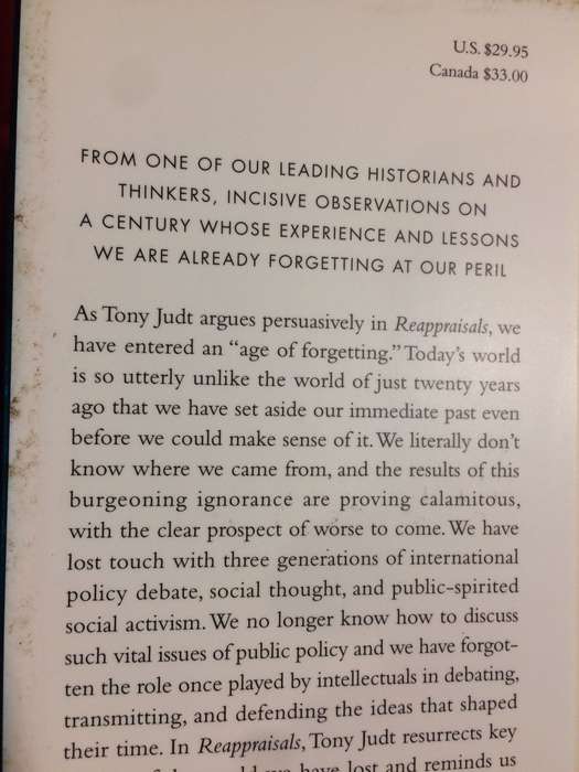 Reappraisals: Reflections on the Forgotten Twentieth Century - Tony Judt (2008 1st Ed Hardcover)