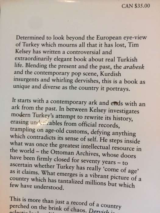 Dervish: The Invention of Modern Turkey - Tim Kelsey (1996 1st Edition Hardcover)