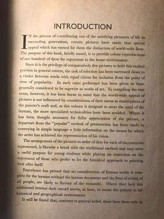 World Famous Paintings: One Hundred Reproductions in Colour - J Grieg Pirie (1939 Hardcover)