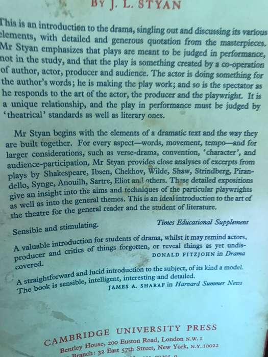 The Elements of Drama - JL Styan