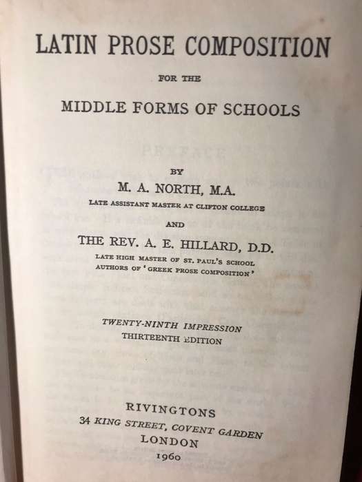 Latin Prose Composition (Latin Language)
