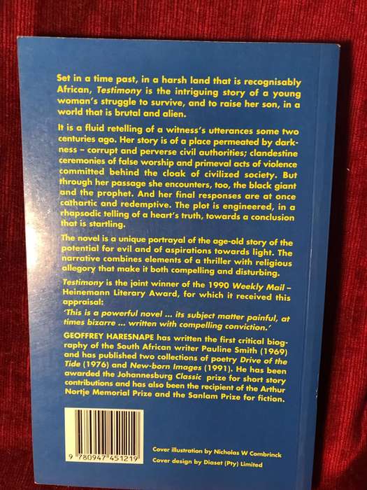 Testimony - Geoffrey Haresnape (1992 1st Edition) ***SIGNED BY AUTHOR***