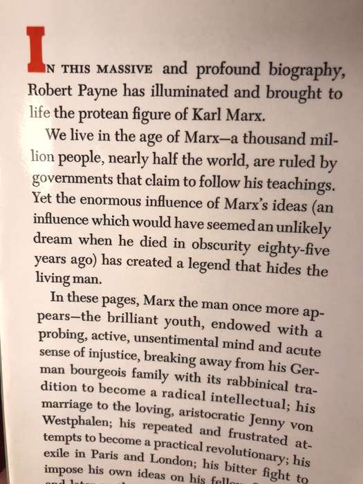 Marx: A Biography - Robert Payne (1968 1st Edition Hardcover)