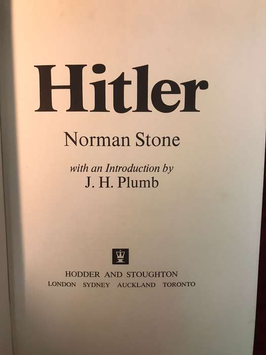 Hitler - Norman Stone (1980 1st Edition Hardcover)