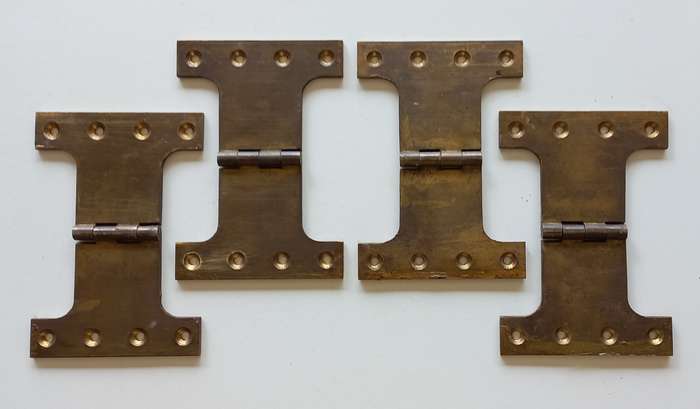 Brass Hinges: Brass Parliament Hinge 180 x 125mm.  5mm thick
