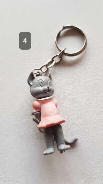 Vintage 1970s Dutch Advertising Figurines keyring collectables. An assortment of 9x vintage keyring