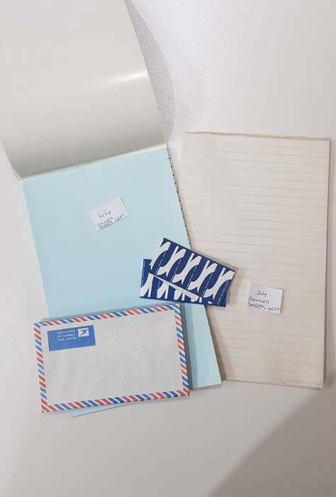 2 x Airmail letter paper pads with 16x airmail envelopes (thin unlined Postal Air Mail paper).