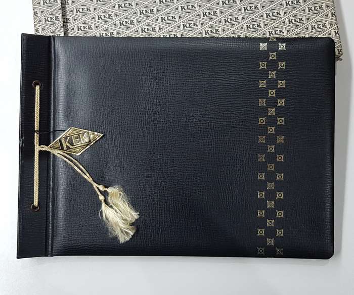 Vintage 1950s Black Page Unused Photo Album still in box. Album was made by Brand KEK