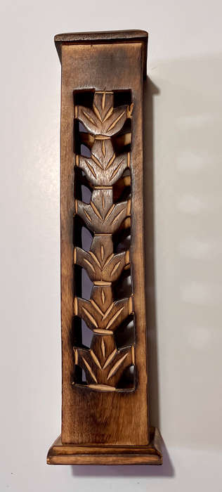 Tribal Square Tall Incense Burner