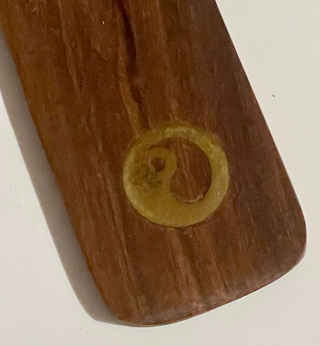 Yin/Yang Inlaid Flat Wooden Incense Burner