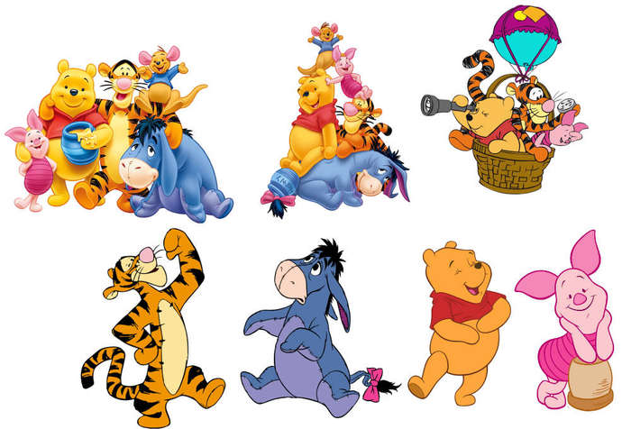 Winnie the Pooh Sticker Pack - Pack of 50 Vinyl Stickers - Party Decor Winnie the Pooh