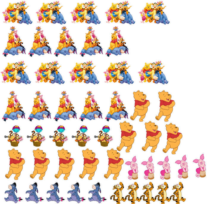 Winnie the Pooh Sticker Pack - Pack of 50 Vinyl Stickers - Party Decor Winnie the Pooh