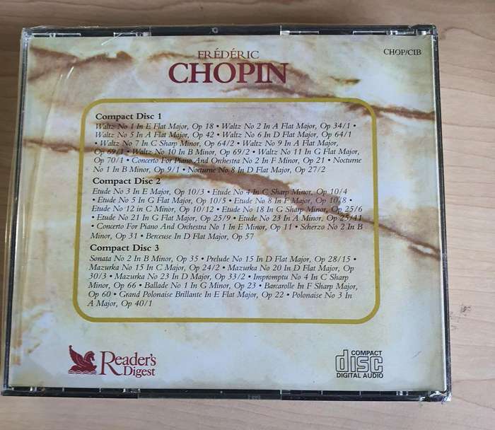 Readers Digest CD's Favourites from the classics, Frederic Chopin 3 CD Set