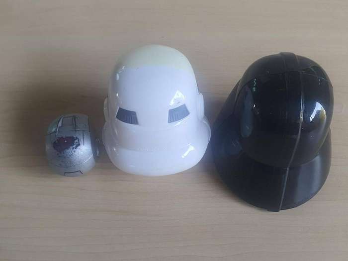 Star wars and Iron man heads lot