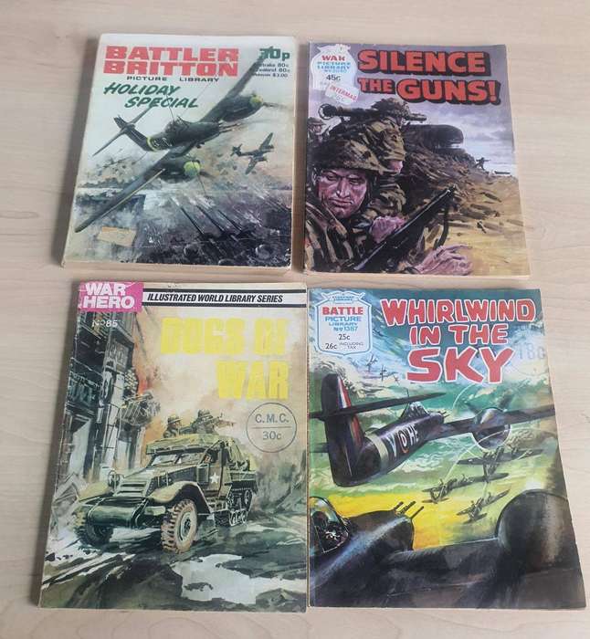 Antique Military Comic Books 4 Off