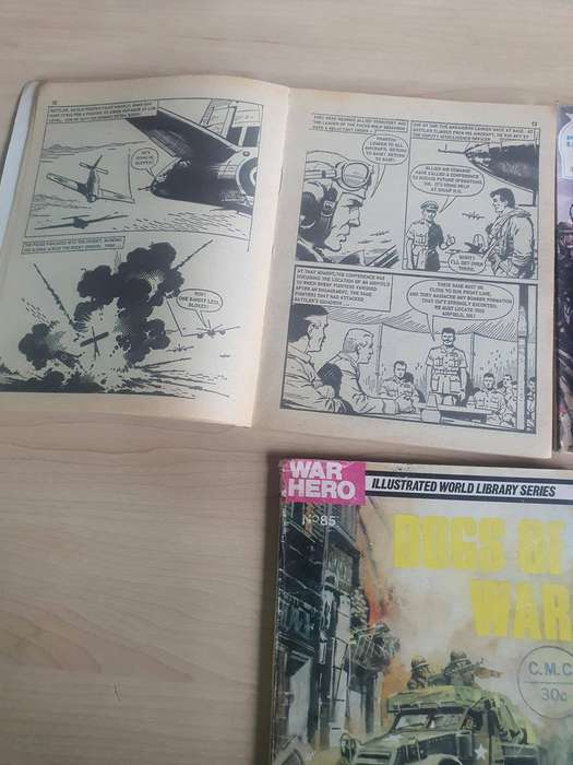 Antique Military Comic Books 4 Off
