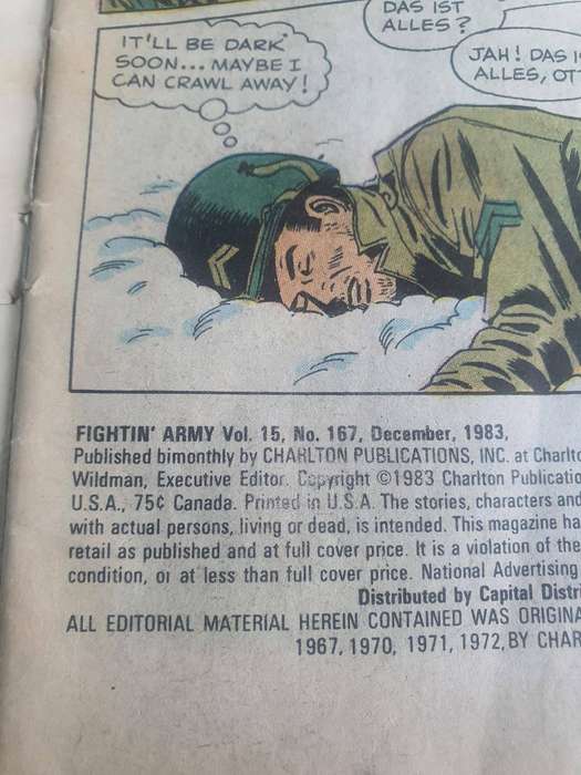 Antique Military Comic Books 3 Off