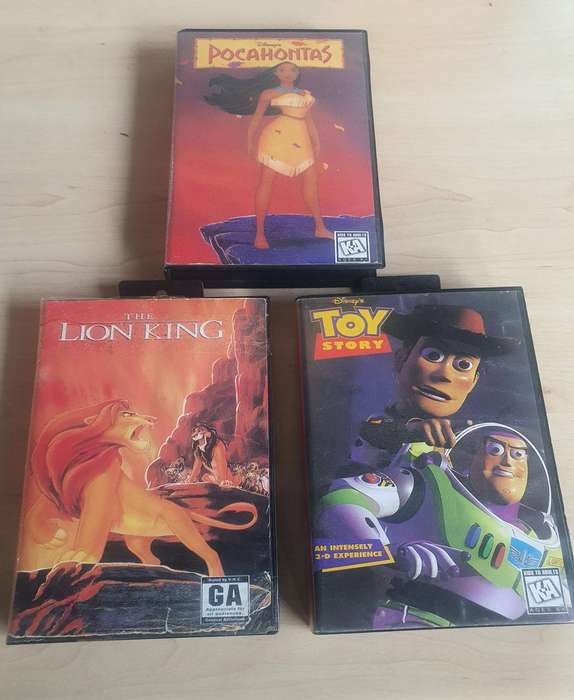 Antique Sega Mega Drive 16 bit Disney Games Lot of 3 Game Cartridges.