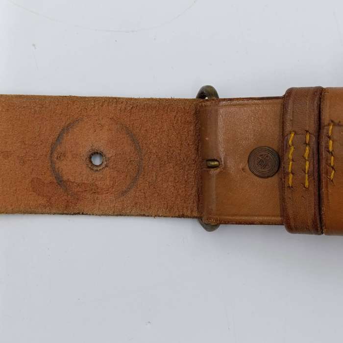 Vintage leather belt with ammo pouch - unusual shape