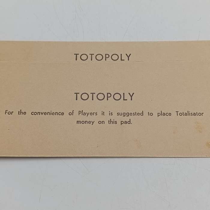 Vintage Totopoly horse racing board game by makers of Monopoly