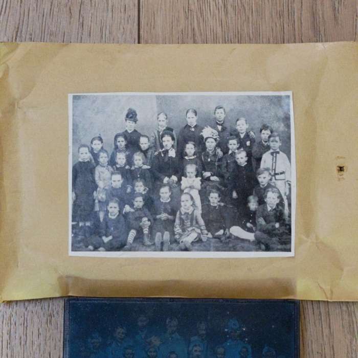 Antique metal photo printing plate