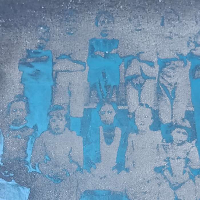 Antique metal photo printing plate