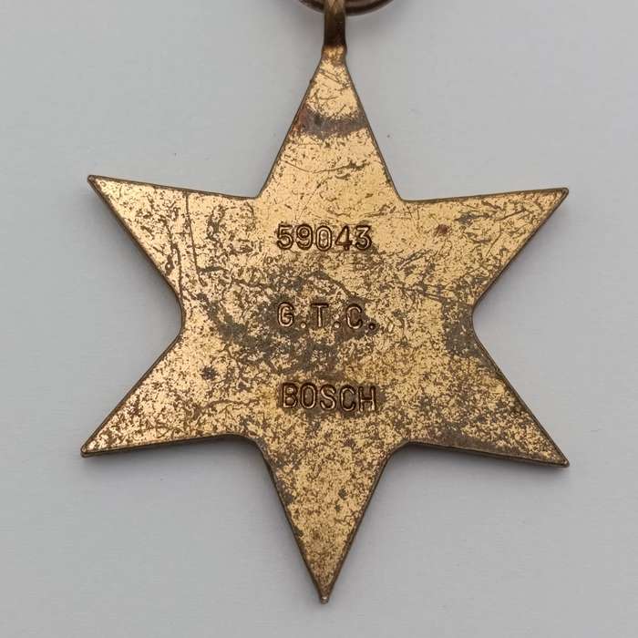 WW2 The 1939-1945 Star issued to 59043 G.T.C Bosch