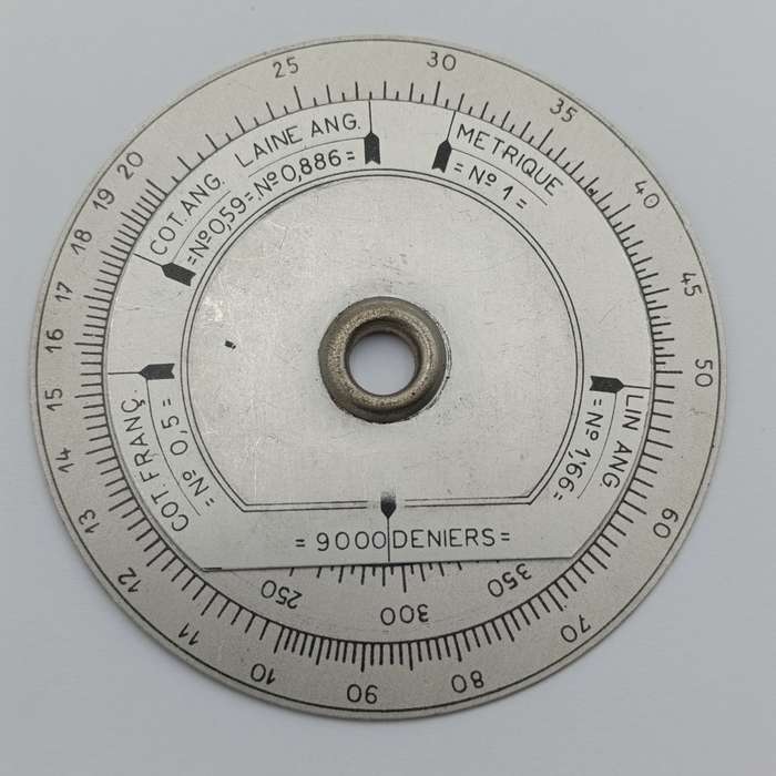 Vintage slide rule disk calculator