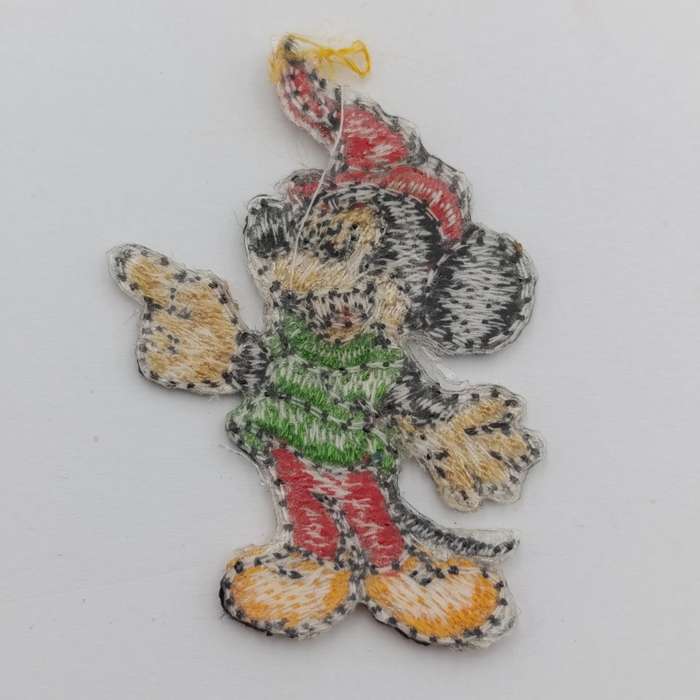 Original mickey mouse disney brooch plus iron-on mickey cloth badge