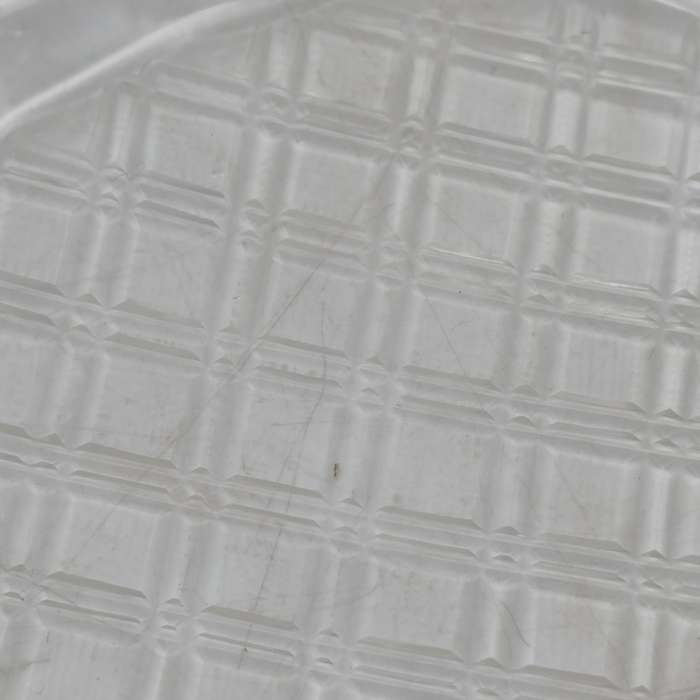 Pair of Vintage Crystal glassware oval platters - some small chips