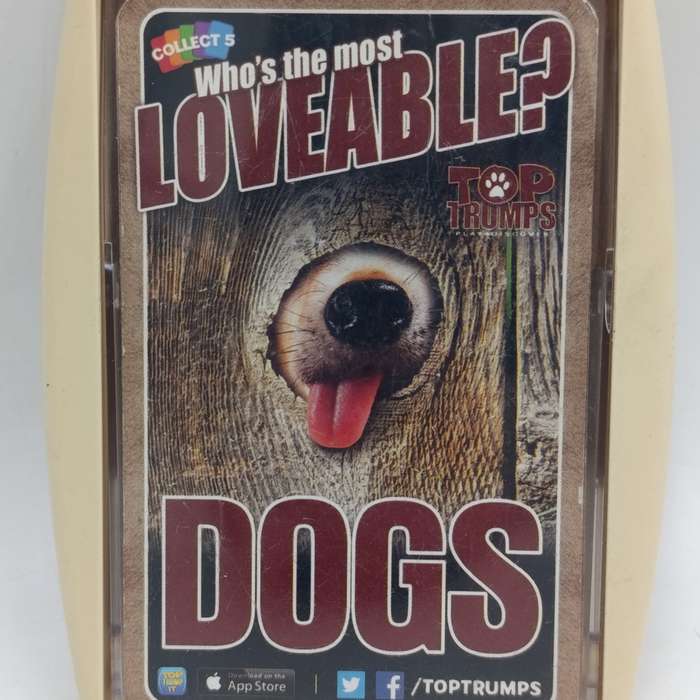 Top Trumps Most loveable Dogs playing cards