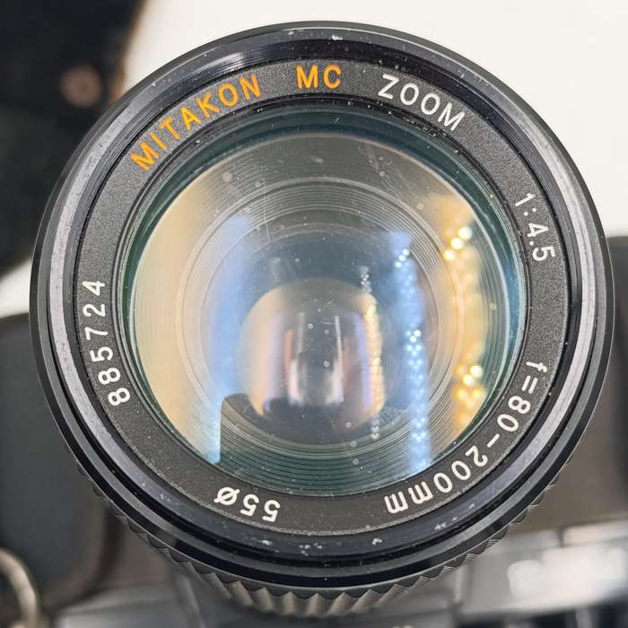 Vintage Yashica FX-3 35mm camera with Hanimex T21 flash in bag - shutter working